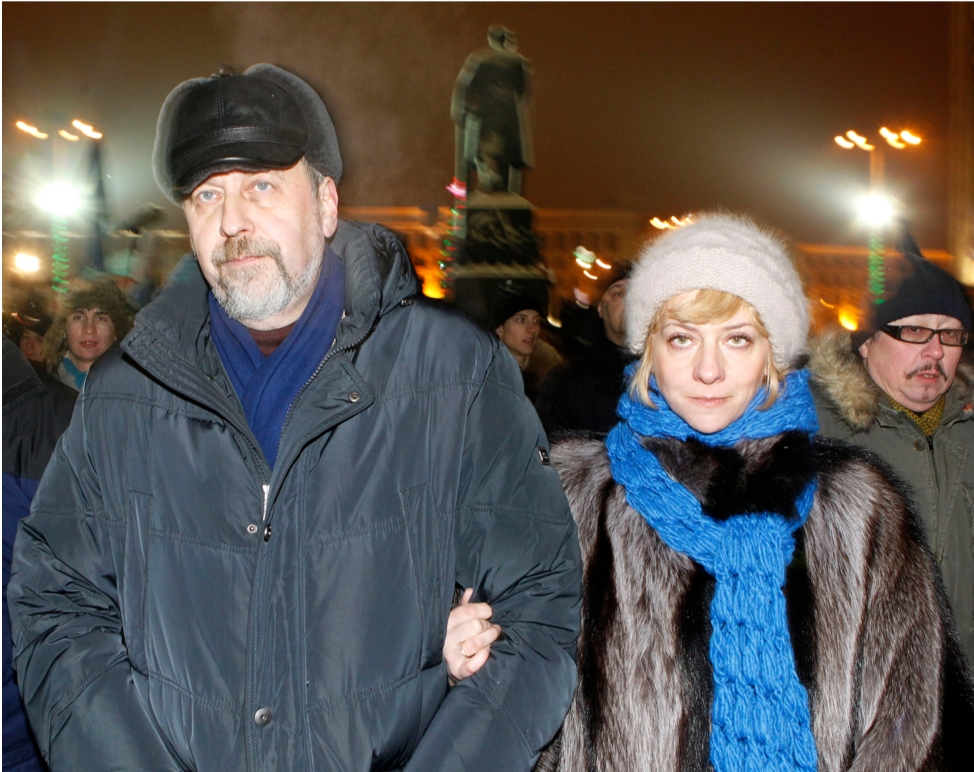 Андрей Санников и Ирина Халип на Площади-2010. Фото — REUTERS / Vasily Fedosenko
