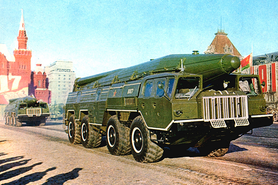 Пусковая установка комплекса «Темп-С» на легендарном шасси МАЗ-543.