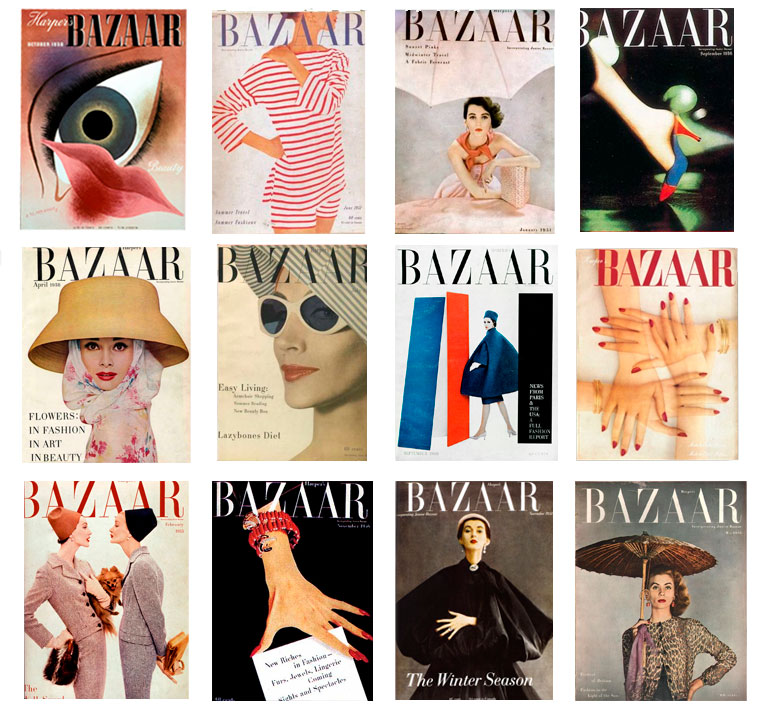 Обложки Harper’s Bazaar, созданные Алексеем Бродовичем.